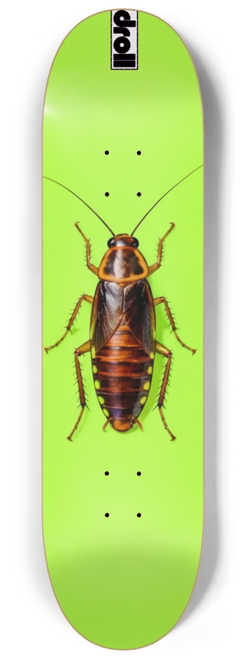 roach on neon green 8-1/4 Skateboard Deck