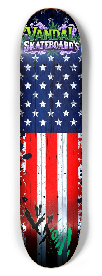 USA 7-5/8 Skateboard Deck