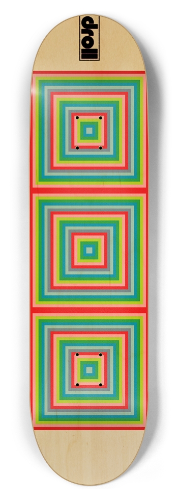 three squares II 8-1/2 Skateboard Deck