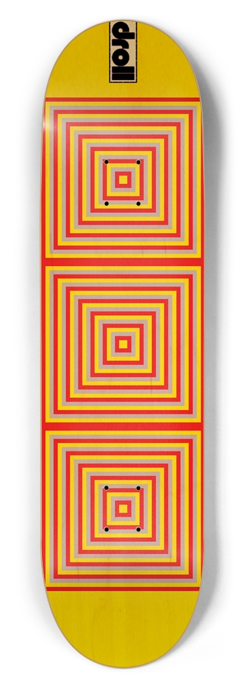 three squares III 8-1/2 Skateboard Deck