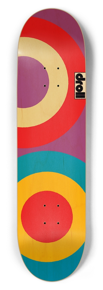 two circles X 8-1/2 Skateboard Deck
