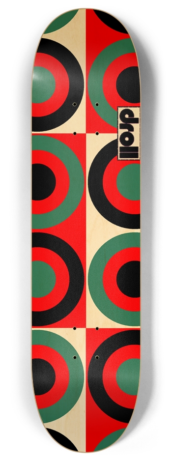concentric circle study I 8 Inch Skateboard Deck
