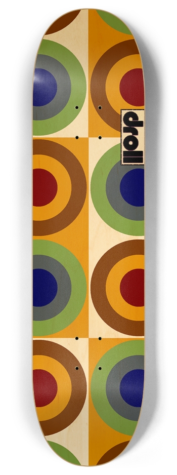 concentric circle study II 8 Inch Skateboard Deck