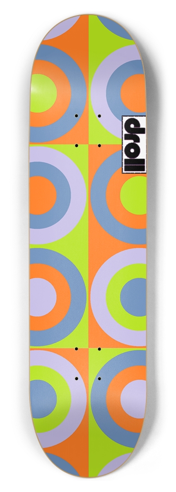 concentric circle study III 8-1/2 Skateboard Deck