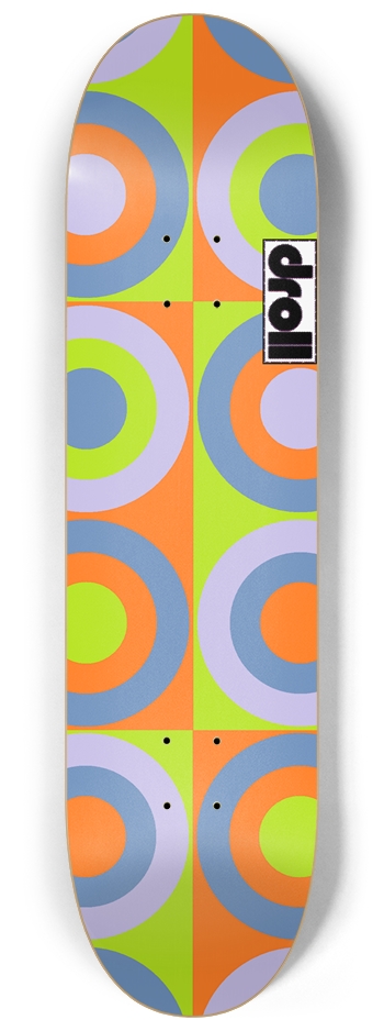 concentric circle study III 8-1/4 Skateboard Deck