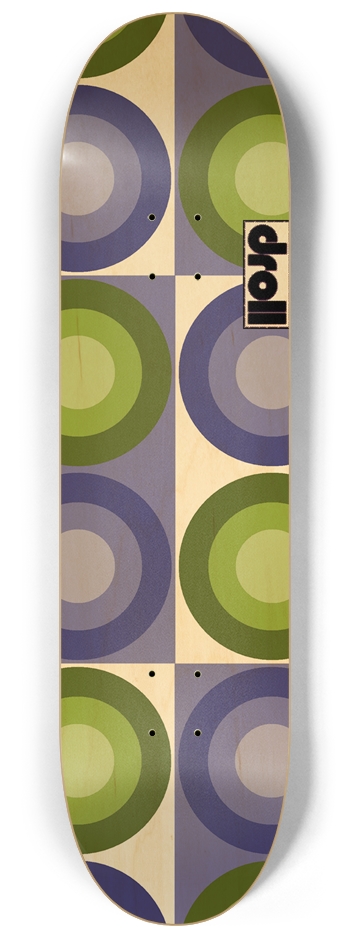 concentric circle study IV 8-1/4 Skateboard Deck