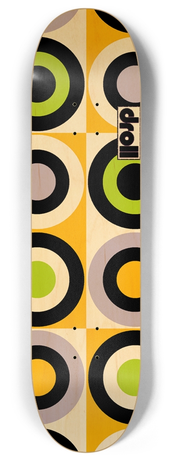 concentric circle study VI 8 Inch Skateboard Deck