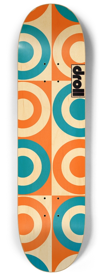 concentric circle study VIII 8-1/4 Skateboard Deck