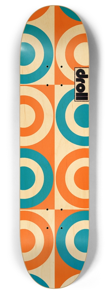 concentric circle study VIII 8 Inch Skateboard Deck