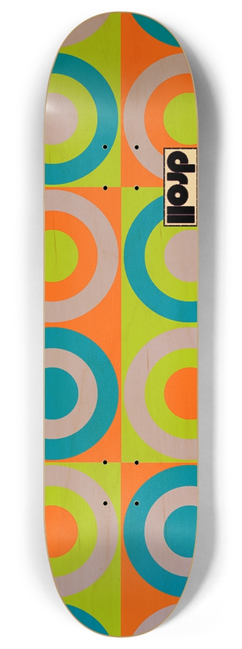 concentric circle study X 8 Inch Skateboard Deck