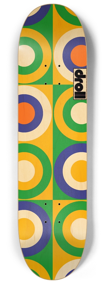 concentric circle study XI 8-1/4 Skateboard Deck