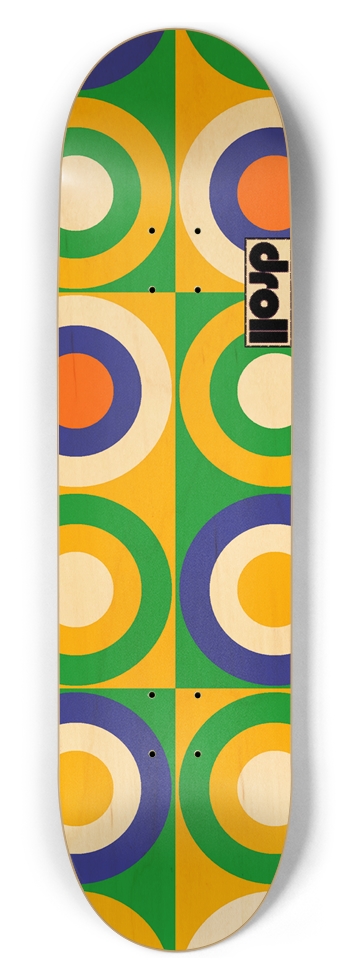concentric circle study XI 8-1/2 Skateboard Deck