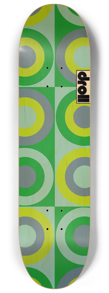 concentric circle study XII 8-1/4 Skateboard Deck