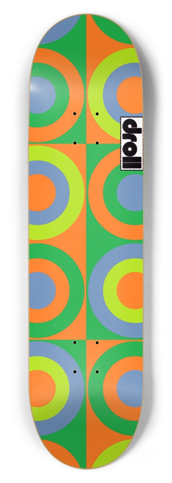 concentric circle study XIII 8-1/2 Skateboard Deck