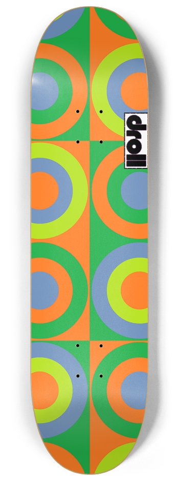 concentric circle study XIII 8-1/4 Skateboard Deck