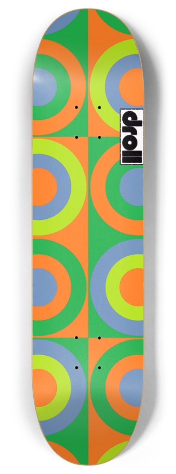concentric circle study XIII 8 Inch Skateboard Deck