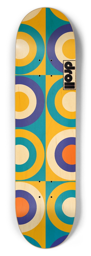 concentric circle study XIV 8-1/2 Skateboard Deck