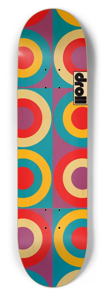 concentric circle study XV 8-1/2 Skateboard Deck