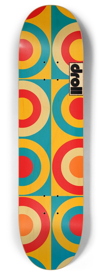 concentric circle study XVI 8 Inch Skateboard Deck