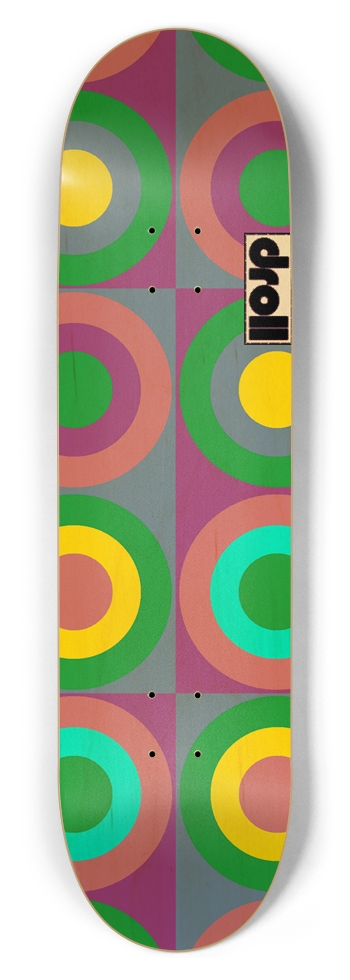 concentric circle study XVIII 8-1/2 Skateboard Deck