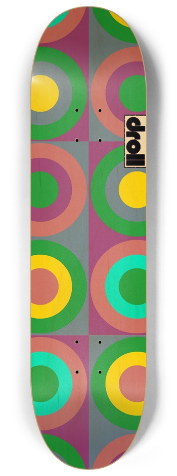 concentric circle study XVIII 8-1/4 Skateboard Deck