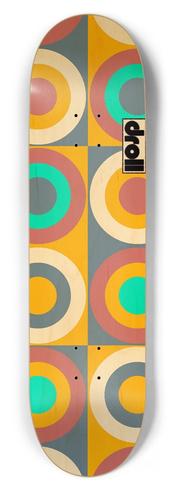 concentric circle study XXII 8-1/2 Skateboard Deck