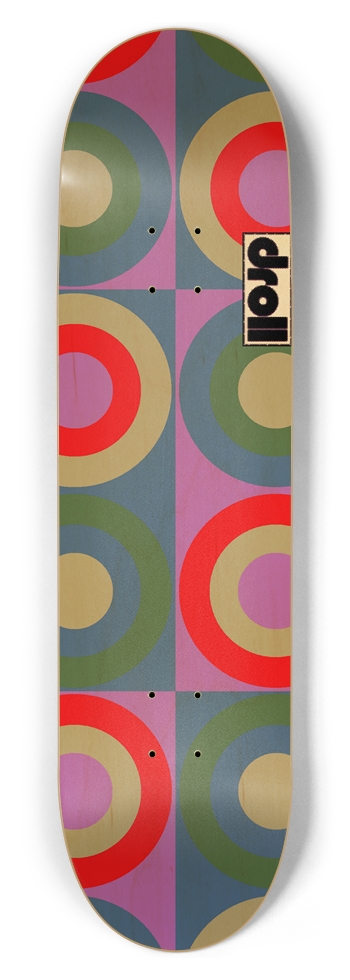 concentric circle study XXIII 8-1/2 Skateboard Deck