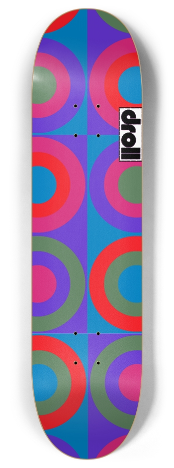 concentric circle study XXV 8 Inch Skateboard Deck