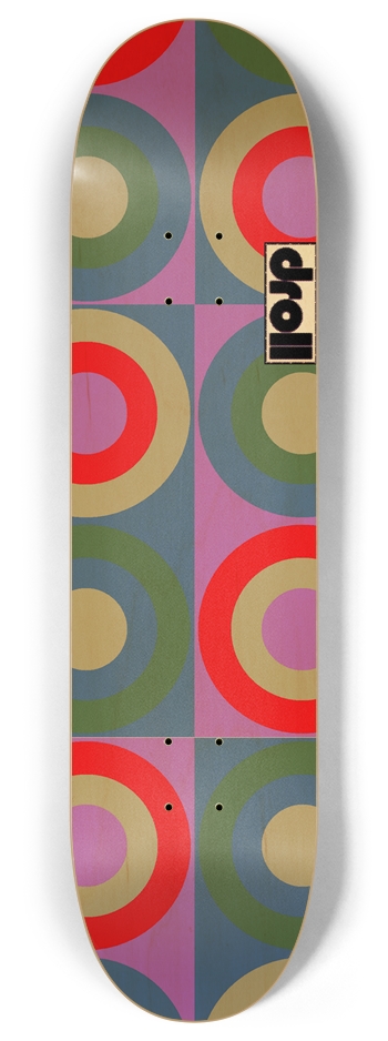 concentric circle study XXIII 8 Inch Skateboard Deck