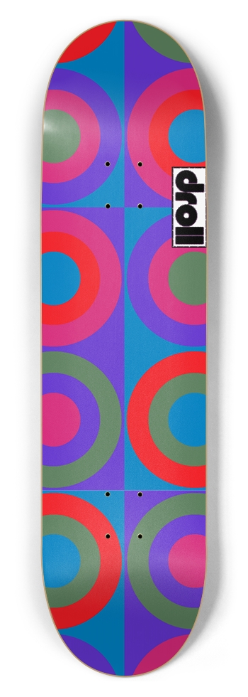 concentric circle study XXV 8-1/2 Skateboard Deck