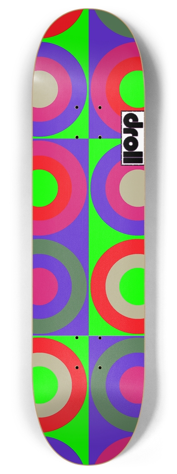 concentric circle study XXIV 8 Inch Skateboard Deck