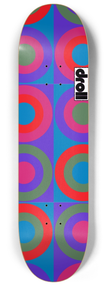 concentric circle study XXV 8-1/4 Skateboard Deck