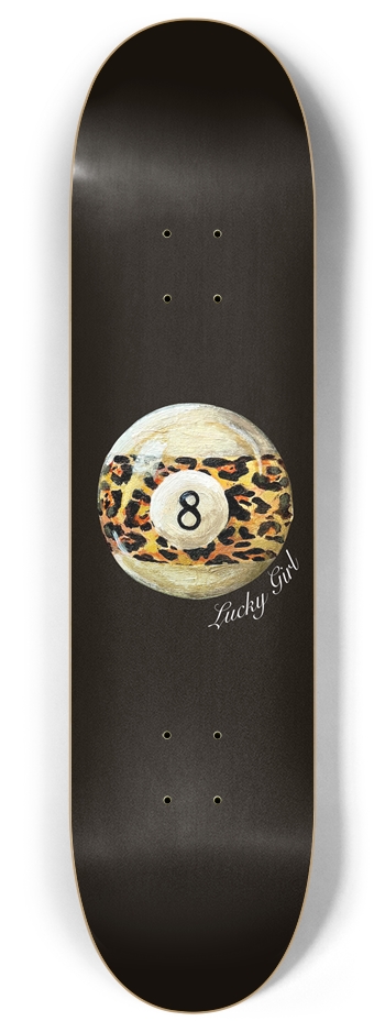 Leopard 8 Ball Skateboard 8 Inch Skateboard Deck