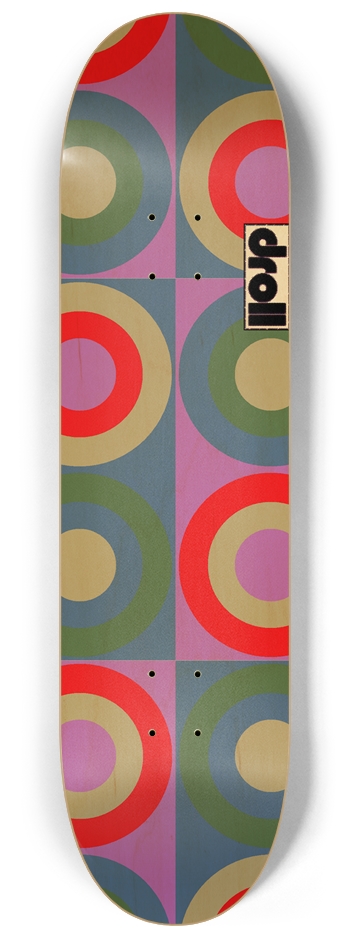 concentric circle study XXIII 8-1/4 Skateboard Deck