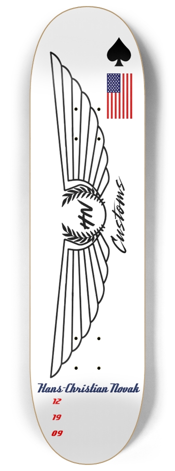 HNCUSTOMS: Hans-Christian Novak, Personal 8-1/4 Skateboard Deck