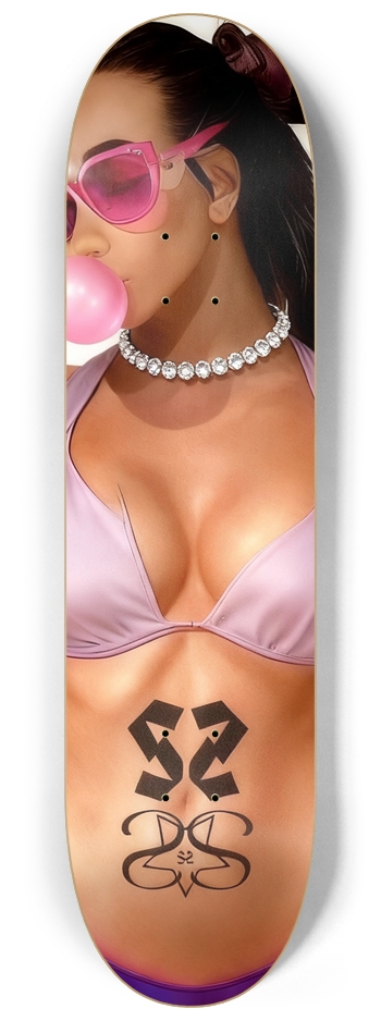 SS | BUBBLE GUM HUN | SmileyStar Skate Deck 8-1/4 Skateboard Deck