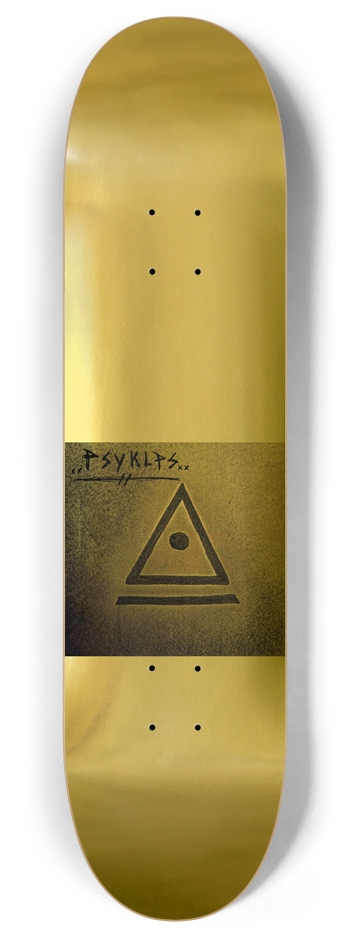 Psyklps gold symbol 8.0" 8 Inch Skateboard Deck