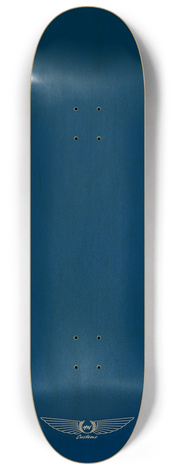 HN CUSTOMS: Blank Deck, Blue, Natural Finish 8-1/4 Skateboard Deck