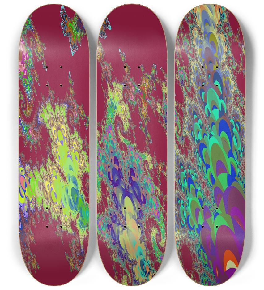 Fractal #1582 3 Deck Wall Series