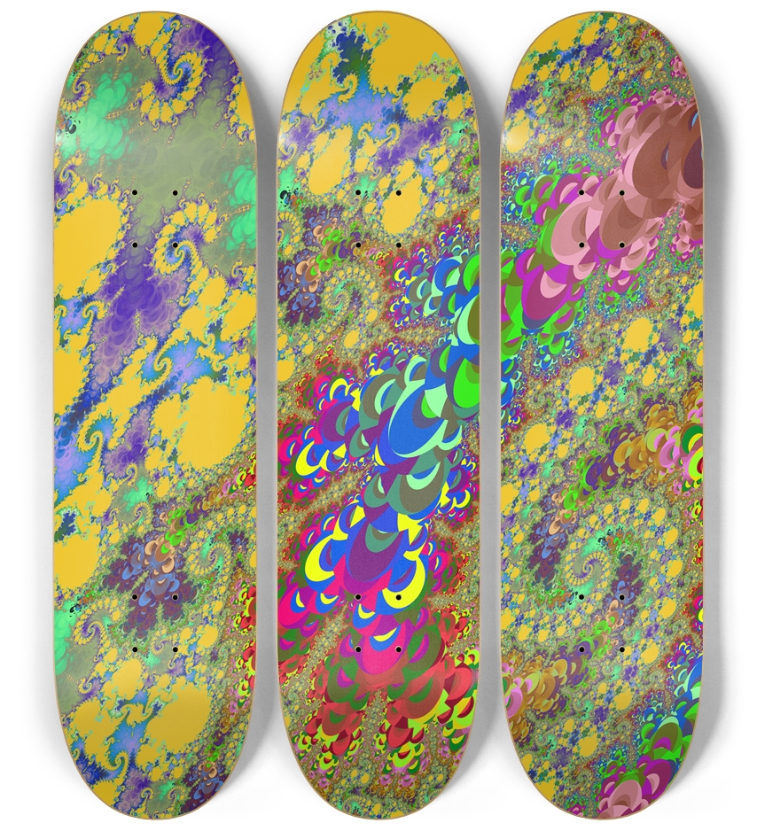 Fractal #1603 3 Deck Wall Series