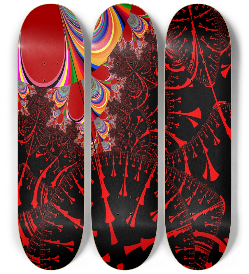 Fractal #1555 3 Deck Wall Series