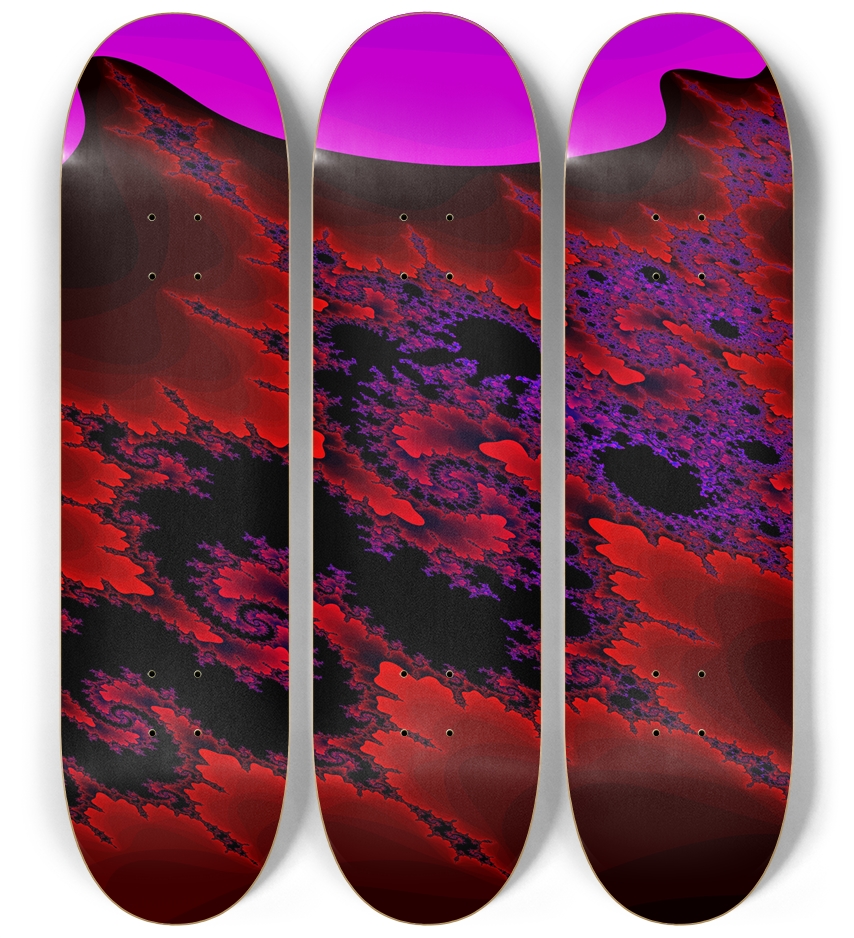 Fractal #1562 3 Deck Wall Series