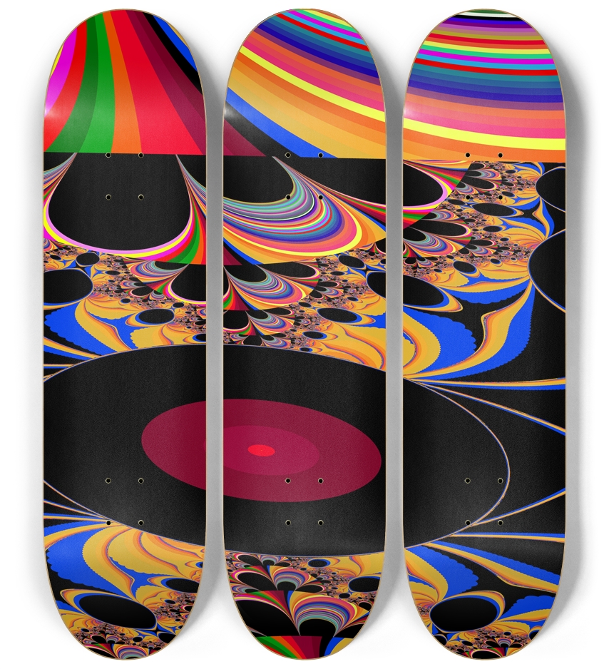 Fractal #1549 3 Deck Wall Series