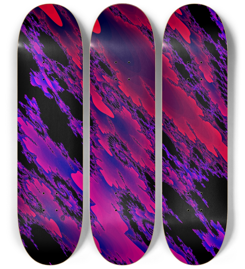 Fractal #1574 3 Deck Wall Series