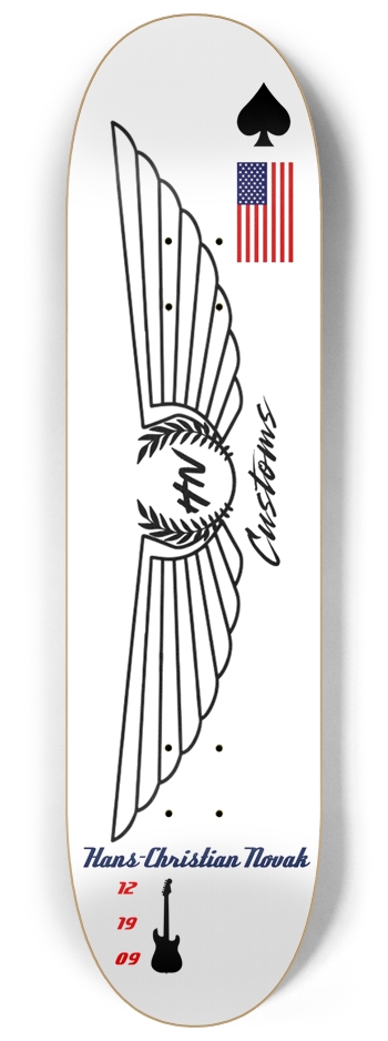 HNCUSTOMS: Hans-Christian Novak, Personal Board 8-1/4 Skateboard Deck