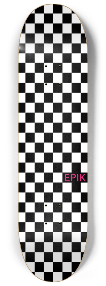 EPIK CHECKERED BOARD 8-1/4 Skateboard Deck