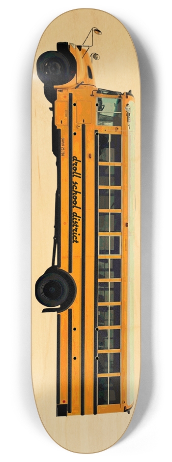 school bus 8 Inch Skateboard Deck