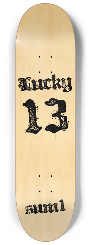 sum1sk8boards lucky 13 8.25 skateboard 8-1/4 Skateboard Deck