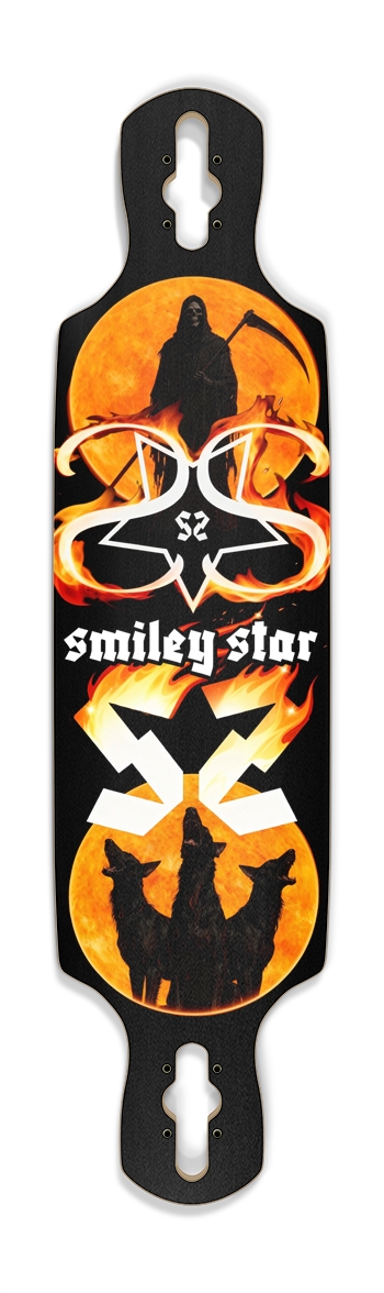 SS | HELL FIRE | SmileyStar Long Board Drop Through Longboard