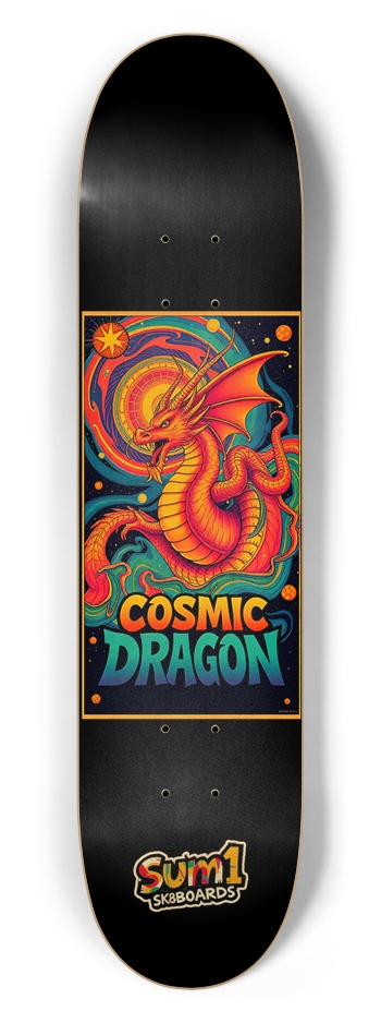 sum1sk8boards cosmic dragon 7.5 popsicle skateboard